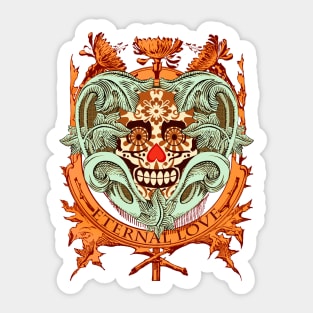 Halloween Clown skull Sticker